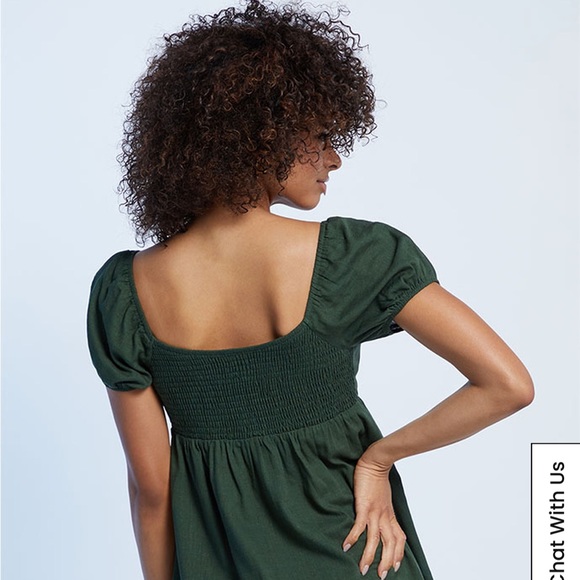 Women’s tie front linen mini dress - Picture 5 of 10